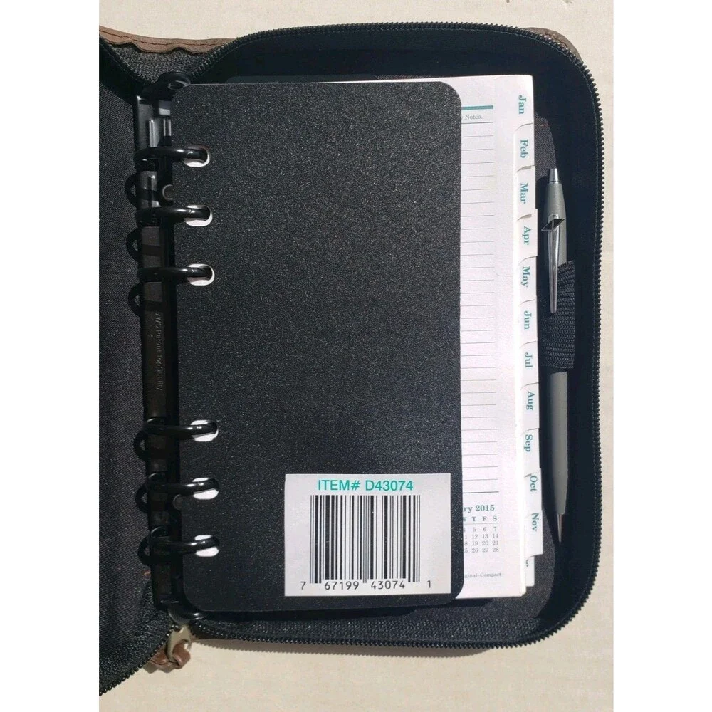 Day-Timer Brown 6 Ring Planner Organizer 8.5